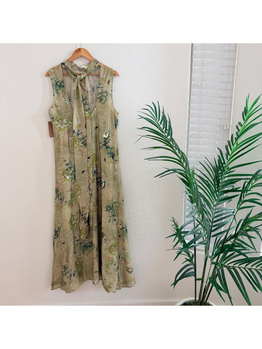 New O.P.T by Few Moda Naia Maxi Dress Beaded Size XL Mariposa - Picture 3 of 8